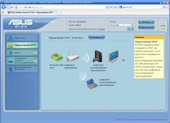 Параметры настройки роутера ASUS RT N16